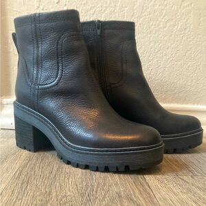 Black Leather Ankle Boots